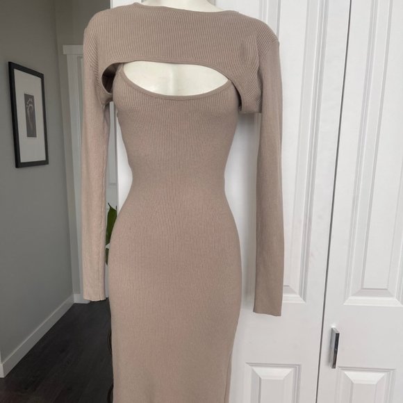 Stretch long crop top dress set - Picture 1 of 3